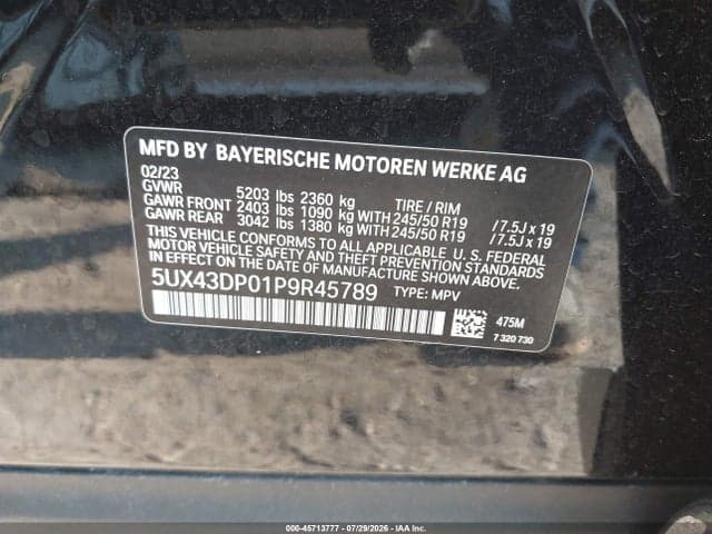 2023 BMW X3 SDRIVE30I 9