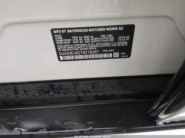 2026 BMW X5 PHEV XDRIVE50E 9