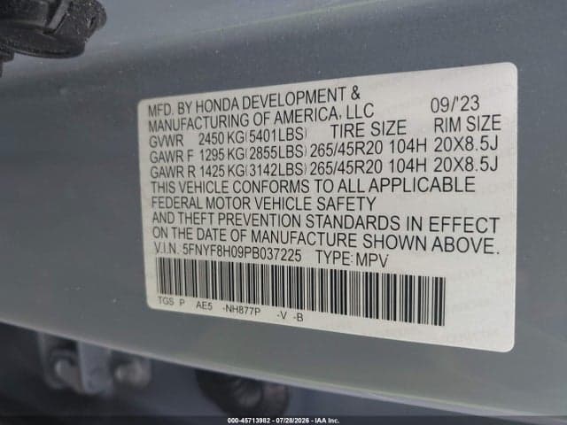 2023 HONDA PASSPORT AWD ELITE 9