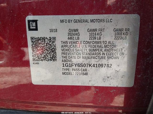 2019 CHEVROLET BOLT EV LT 9