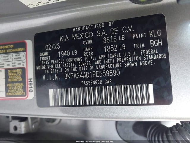 2023 KIA RIO S 9
