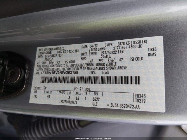 2022 FORD F-150 LIGHTNING PLATINUM 9