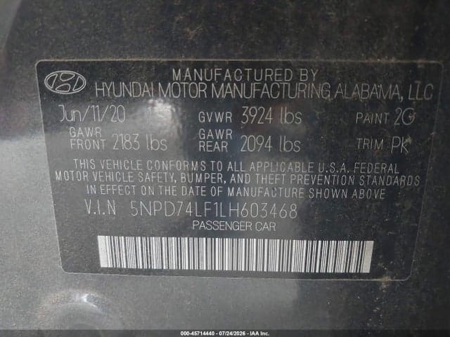 2020 HYUNDAI ELANTRA SE 9