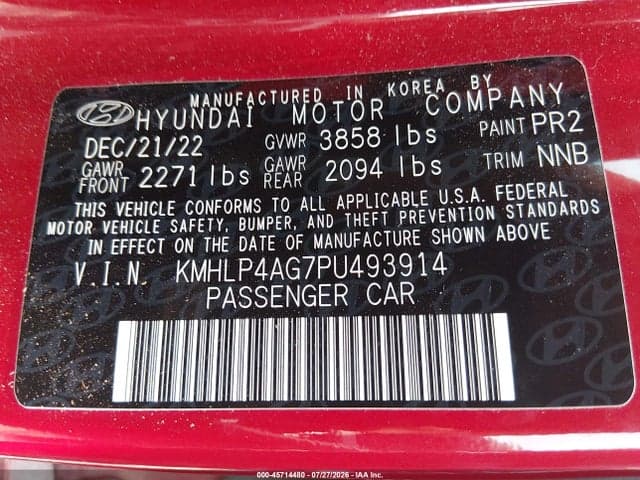 2023 HYUNDAI ELANTRA LIMITED 9