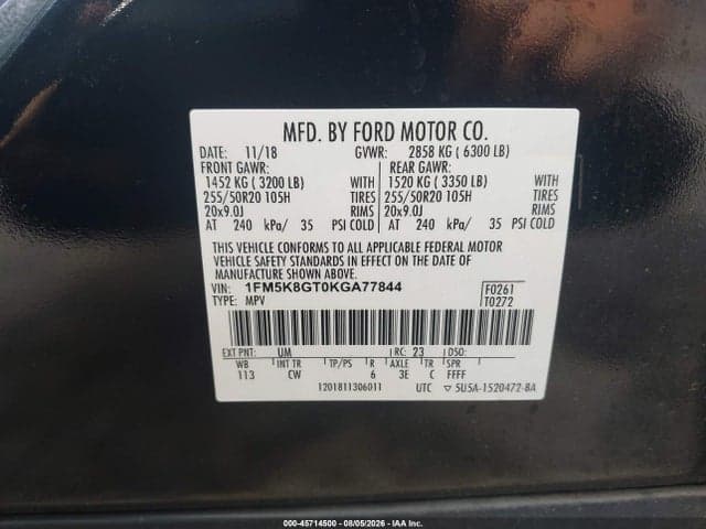 2019 FORD EXPLORER SPORT 9