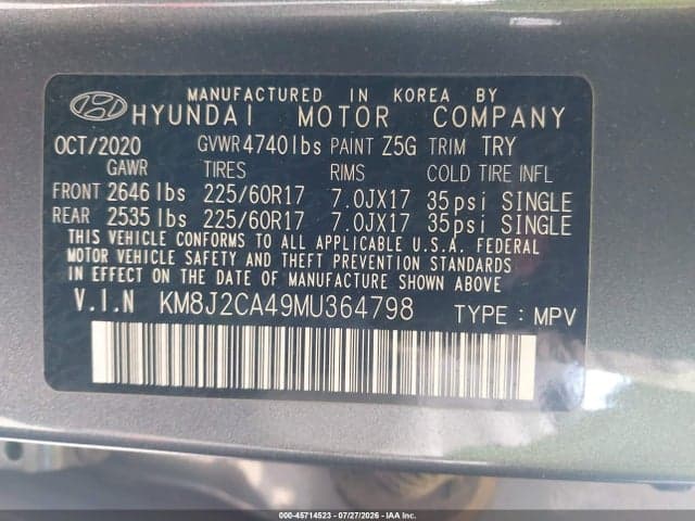 2021 HYUNDAI TUCSON SE 9