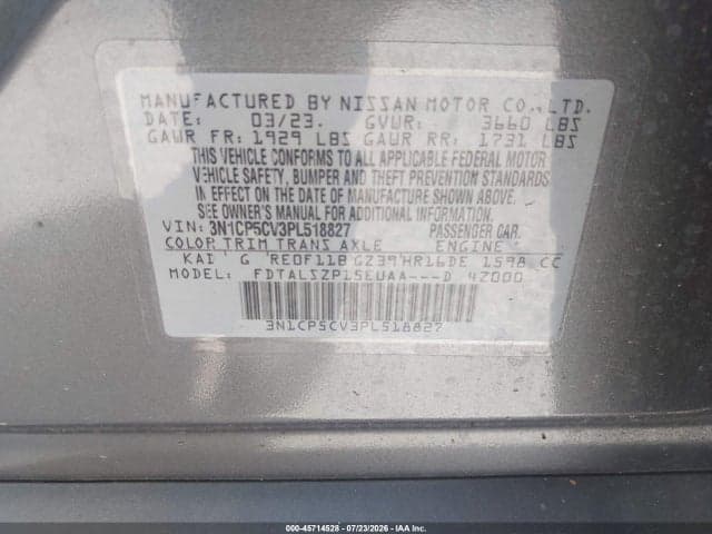 2023 NISSAN KICKS SV XTRONIC CVT 9