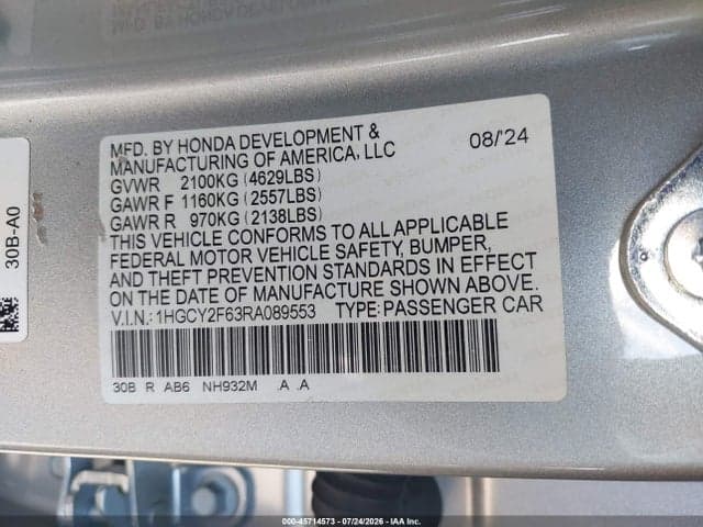 2024 HONDA ACCORD HYBRID EX-L 9