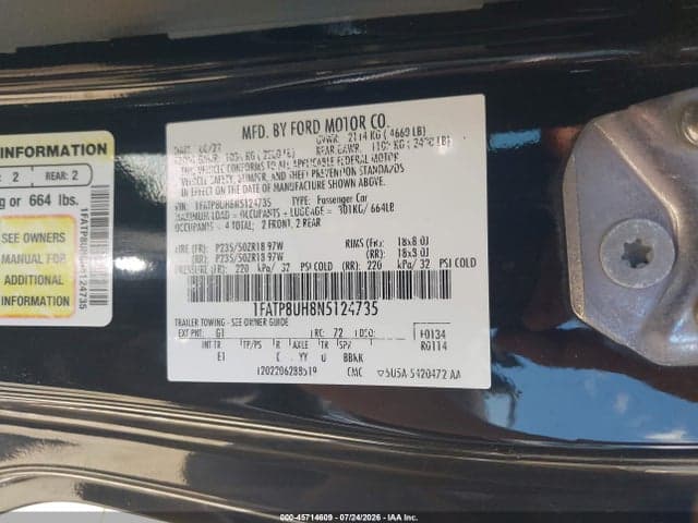 2022 FORD MUSTANG ECOBOOST PREMIUM 9