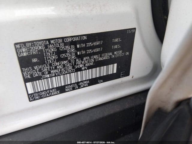 2020 TOYOTA RAV4 XLE 9