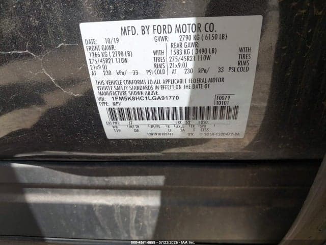 2020 FORD EXPLORER PLATINUM 9
