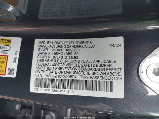 2024 HONDA ACCORD HYBRID TOURING 9
