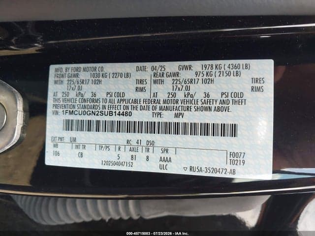 2025 FORD ESCAPE ACTIVE 9