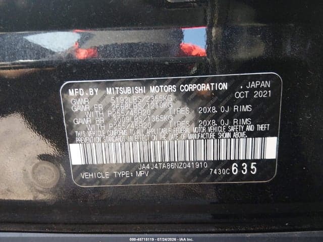 2022 MITSUBISHI OUTLANDER ES 2.5 S-AWC 9