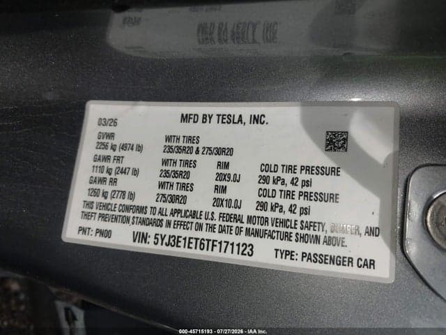 2026 TESLA MODEL 3 PERFORMANCE ALL-WHEEL DRIVE 9