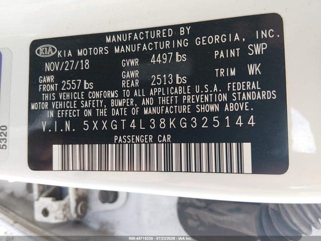 2019 KIA OPTIMA S 9