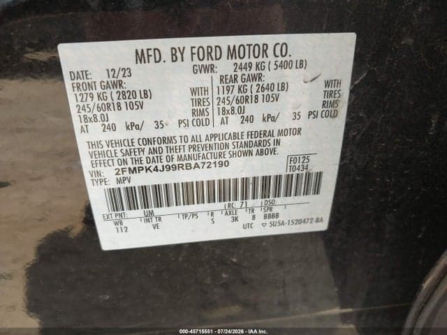 2024 FORD EDGE SEL 9