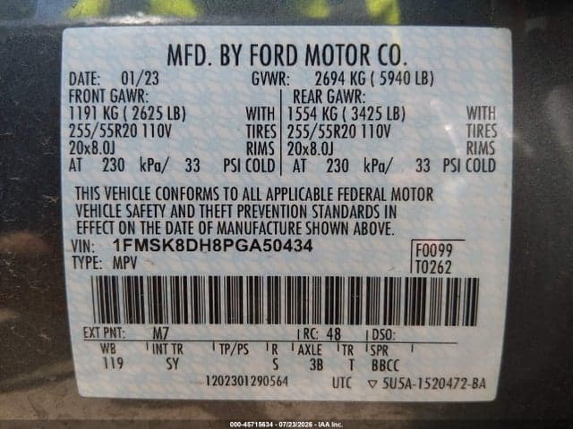 2023 FORD EXPLORER XLT 9