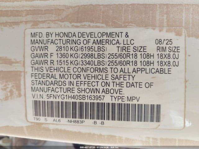 2025 HONDA PILOT EX-L 9
