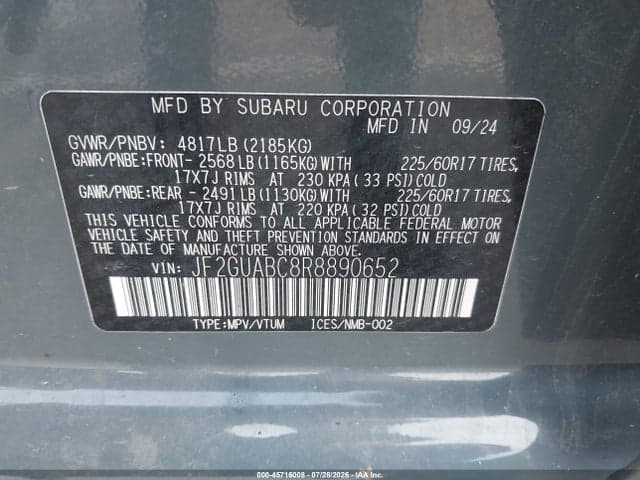 2024 SUBARU CROSSTREK 9