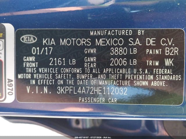 2017 KIA FORTE S 9