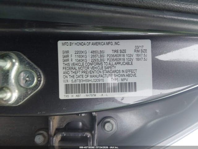 2017 ACURA RDX TECHNOLOGY ACURAWATCH PLUS PACKAGES/W/TECHNOLOGY PACKAGE 9