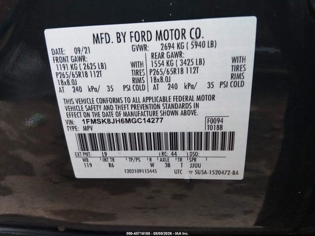 2021 FORD EXPLORER TIMBERLINE 9
