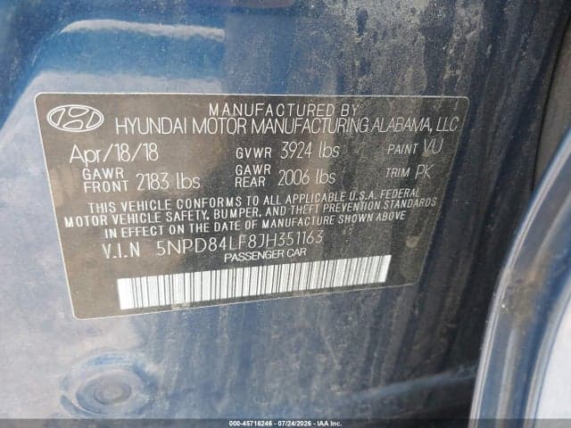 2018 HYUNDAI ELANTRA SEL 9