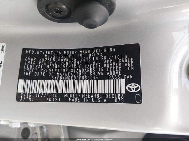 2023 TOYOTA COROLLA LE 9