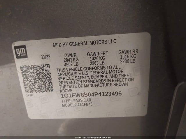 2023 CHEVROLET BOLT EV FWD 1LT 9