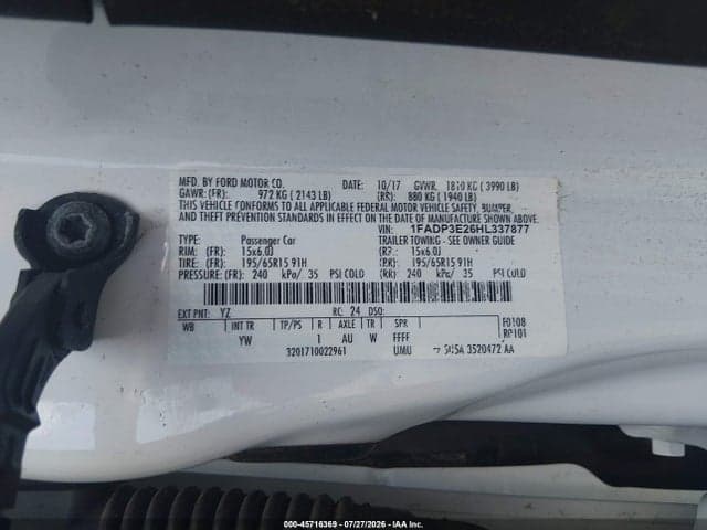 2017 FORD FOCUS S 9