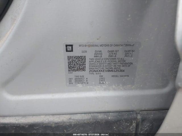 2021 CHEVROLET EQUINOX FWD LT 9