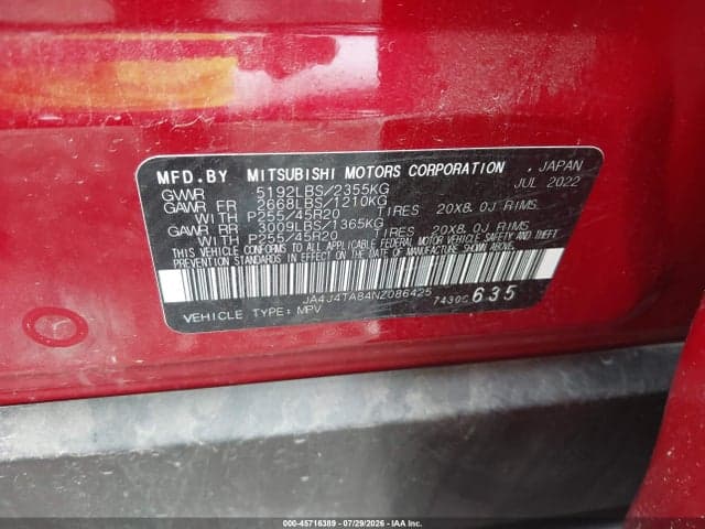 2022 MITSUBISHI OUTLANDER ES 2.5 S-AWC 9