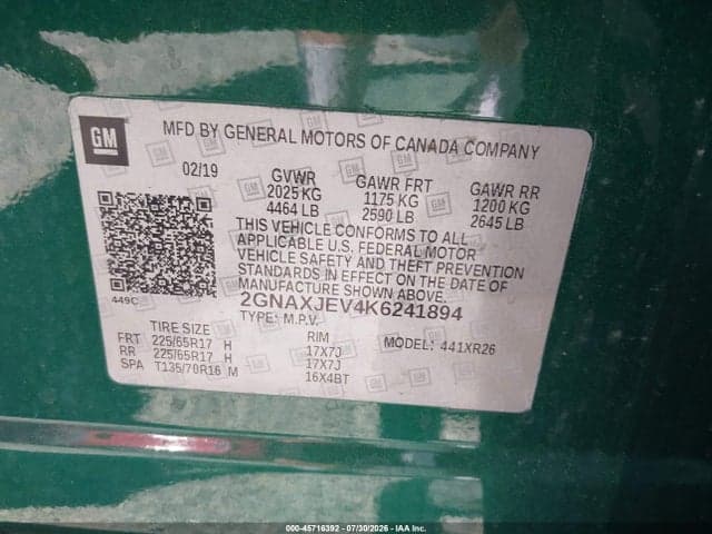 2019 CHEVROLET EQUINOX LT 9