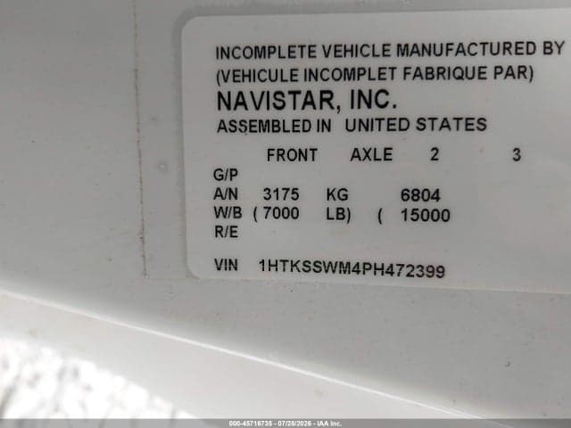 2023 INTERNATIONAL CV 8
