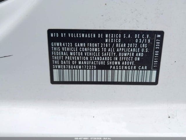 2019 VOLKSWAGEN JETTA 1.4T SEL 9