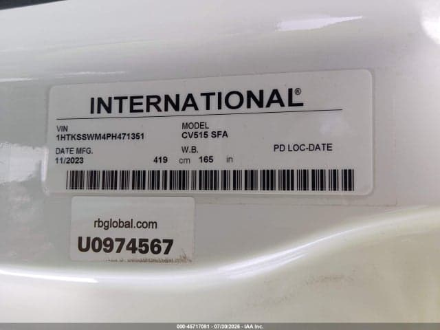 2023 INTERNATIONAL CV 8