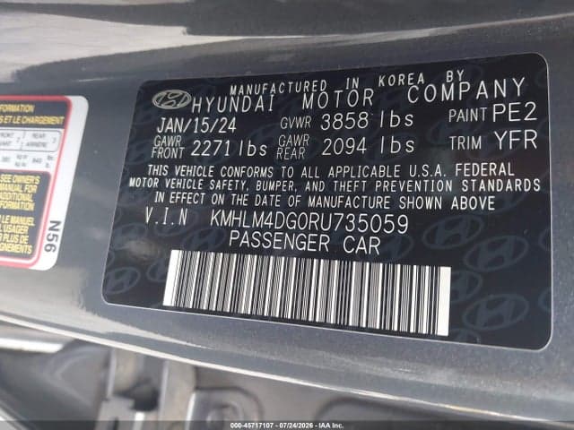 2024 HYUNDAI ELANTRA SEL 9