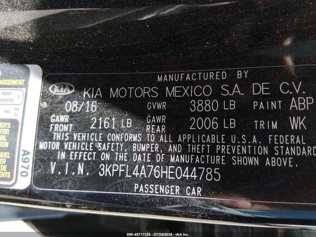 2017 KIA FORTE S 9