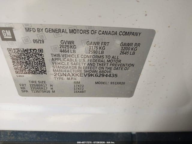 2019 CHEVROLET EQUINOX LT 9