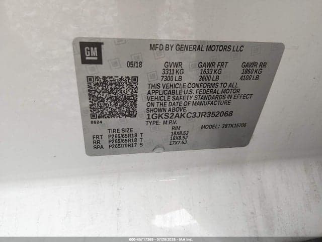 2018 GMC YUKON SLE 9