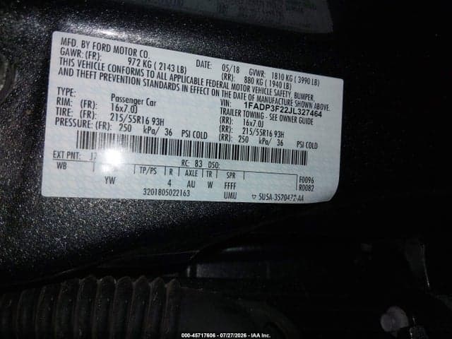 2018 FORD FOCUS SE 9