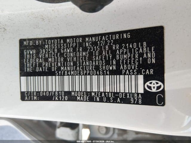 2023 TOYOTA COROLLA LE 9