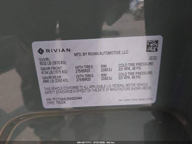 2022 RIVIAN R1T LAUNCH EDITION 9