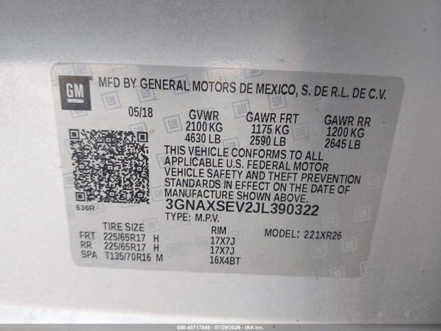 2018 CHEVROLET EQUINOX LT 9