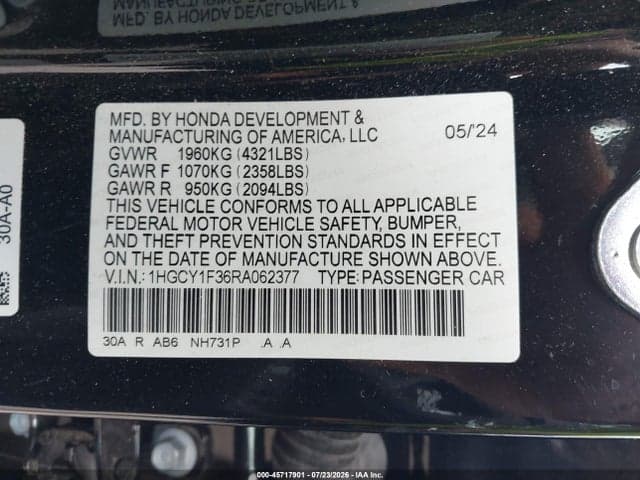 2024 HONDA ACCORD EX 9