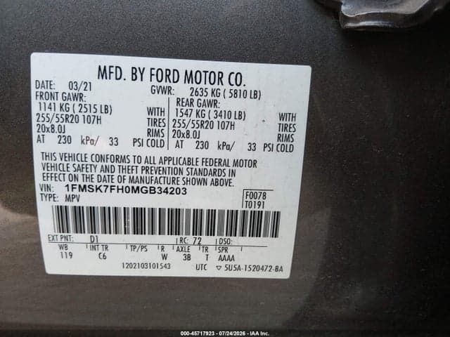 2021 FORD EXPLORER LIMITED 9
