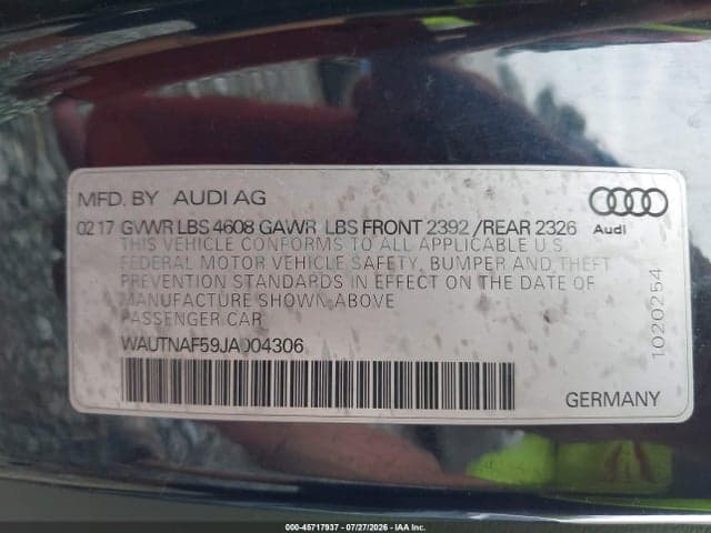 2018 AUDI A5 2.0T PREMIUM 9