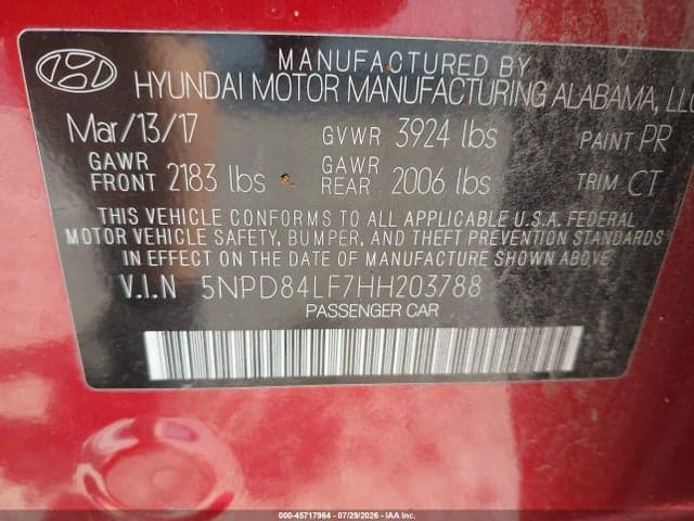 2017 HYUNDAI ELANTRA VALUE EDITION 9
