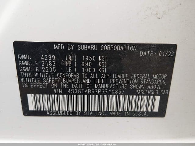 2023 SUBARU IMPREZA BASE 5-DOOR 9